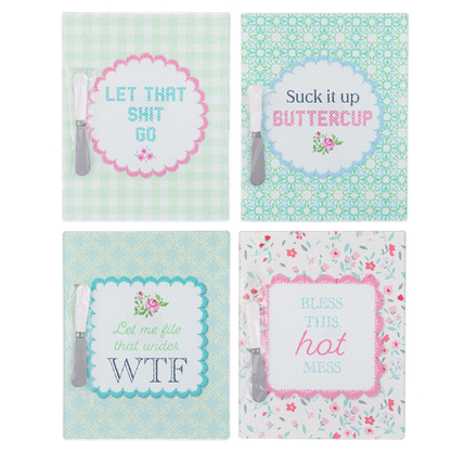 Cheeky Message Cutting Board with SpreaderSet