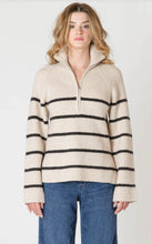 Load image into Gallery viewer, Oat/Black 1/4 Zip Sweater-2627033

