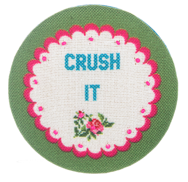 Embroidered Cheeky Chic Travel Compact Mirrors