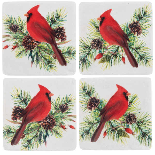Cardinal Coaster Set