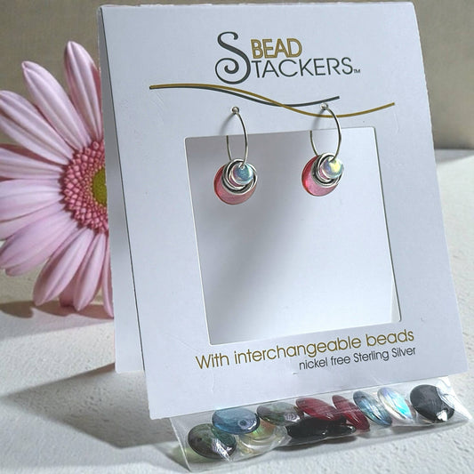 LT32  Drop earrings come with 6 interchangeable colours. 