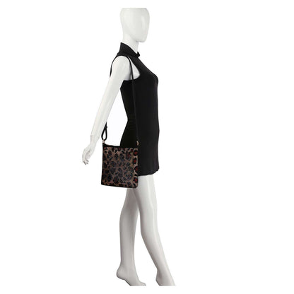 Handbag Express - Leopard Print Rhinestone Crossbody Sling
