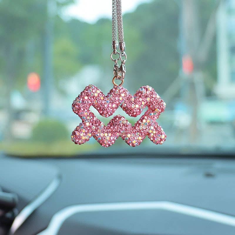 Crystal Zodiac Car Charm