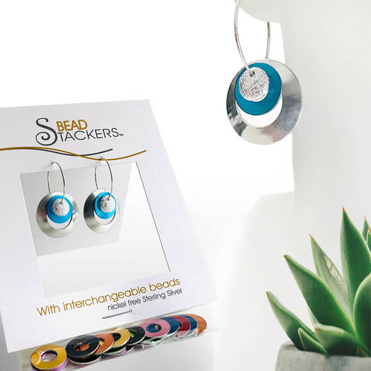 WA38 - Earrings come with 6 interchangeable colours.