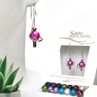 TB40 - Earrings come with 8 interchangeable colours. 