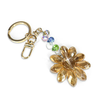 Crystal Daisy Keychain