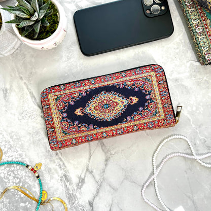 Navy & Red Women'          s Wallet