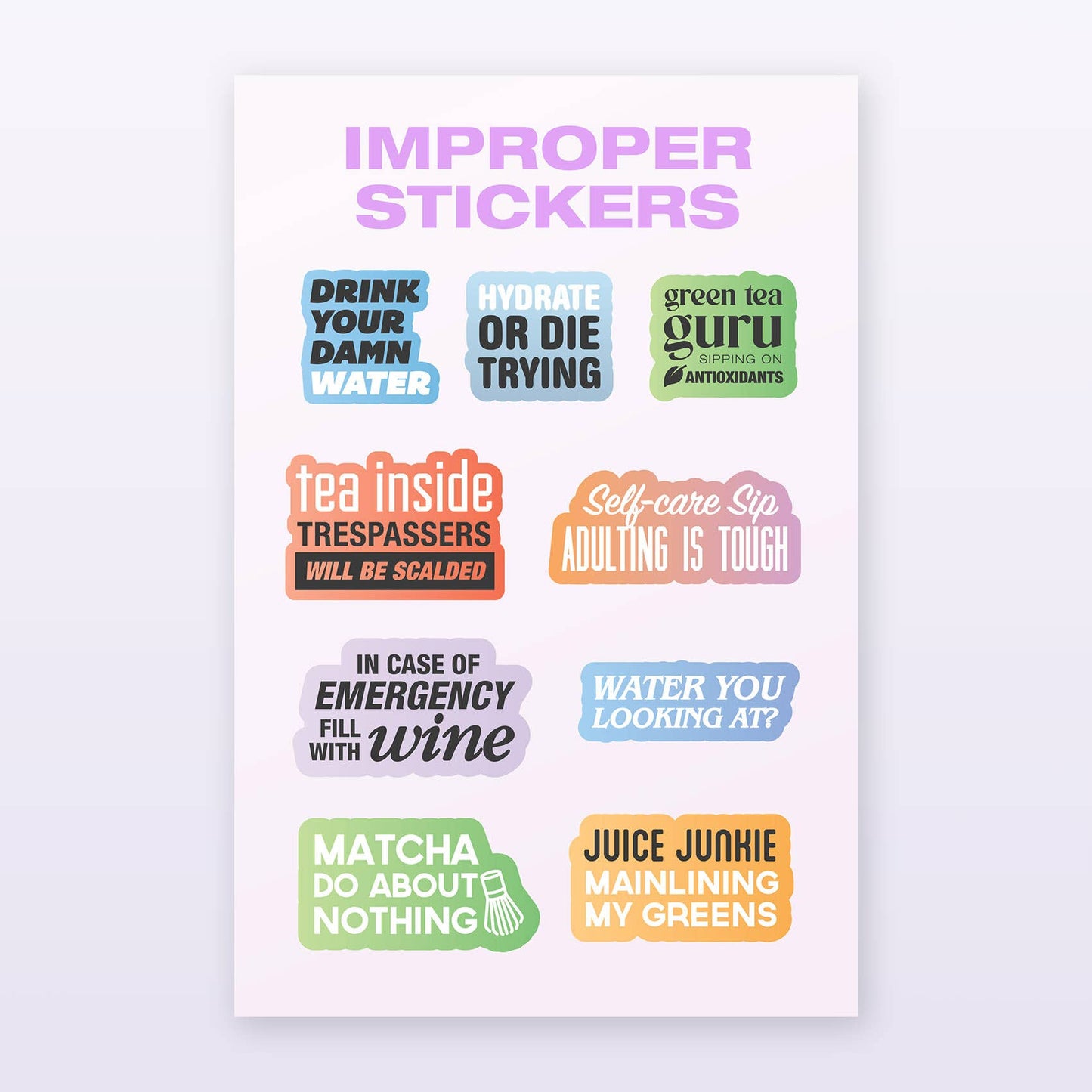 Improper Co. (No duties | Ships from CAN/USA) - Sassy Bottle/Mug Stickers