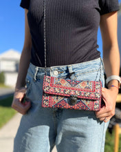 Load image into Gallery viewer, Red &amp; Blue Turkish Crossbody Bag
