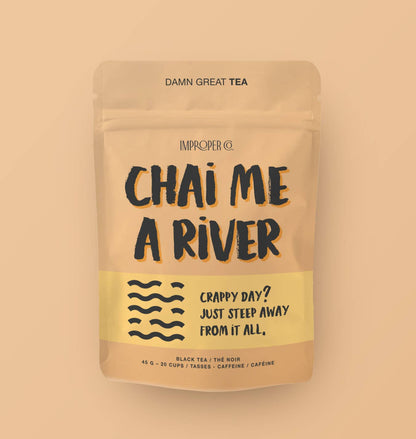 Improper Co. (No duties | Ships from CAN/USA) - Chai Me A River Black tea, 20 Servings, Chai Tea Blend
