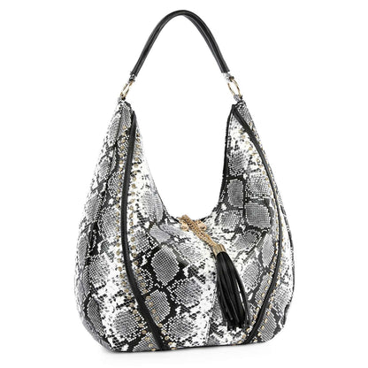 Handbag Express - Tassel Accented Hobo Handbag