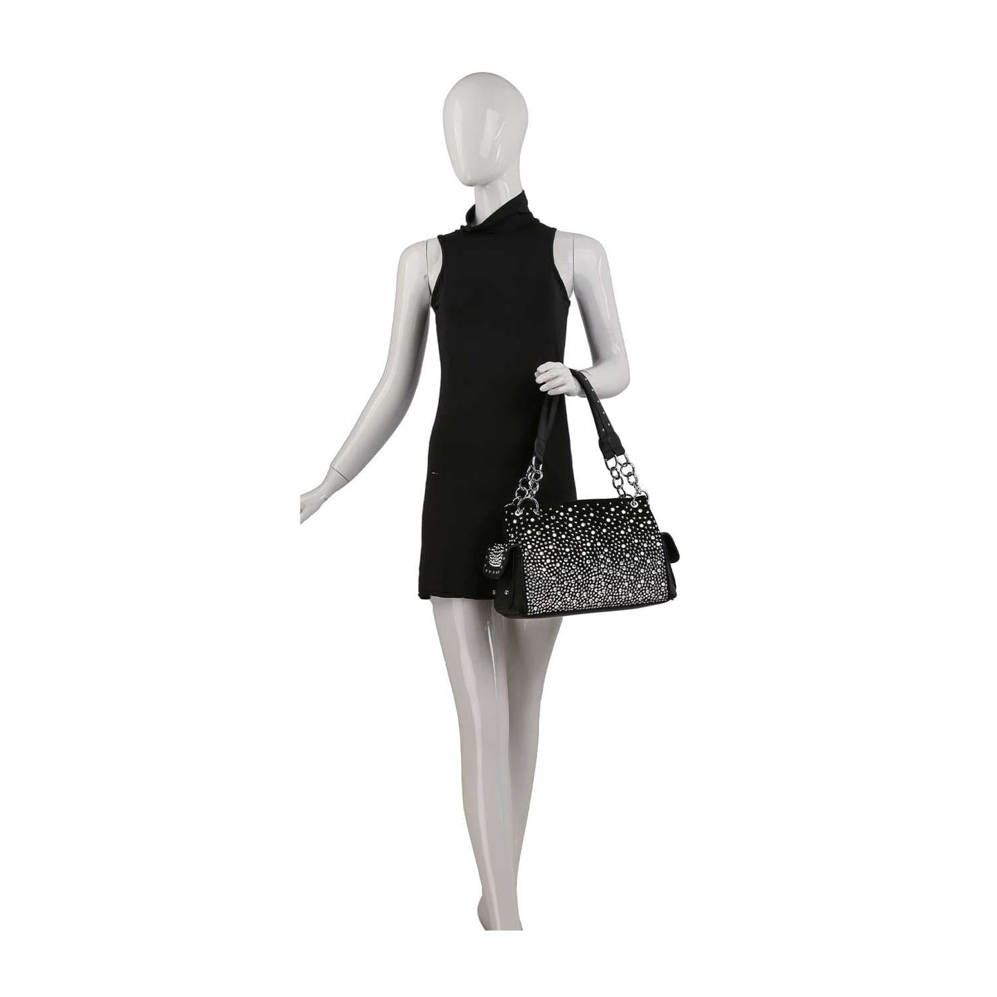 Handbag Express - Glamorous Ombre Rhinestone Patterned Fashion Handbag