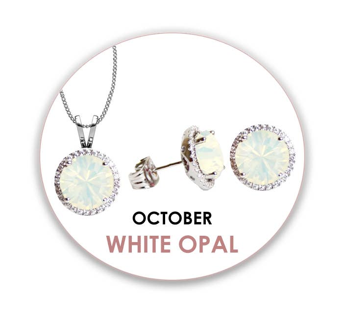Swarovski CZ Pendant & Earrings Set: May