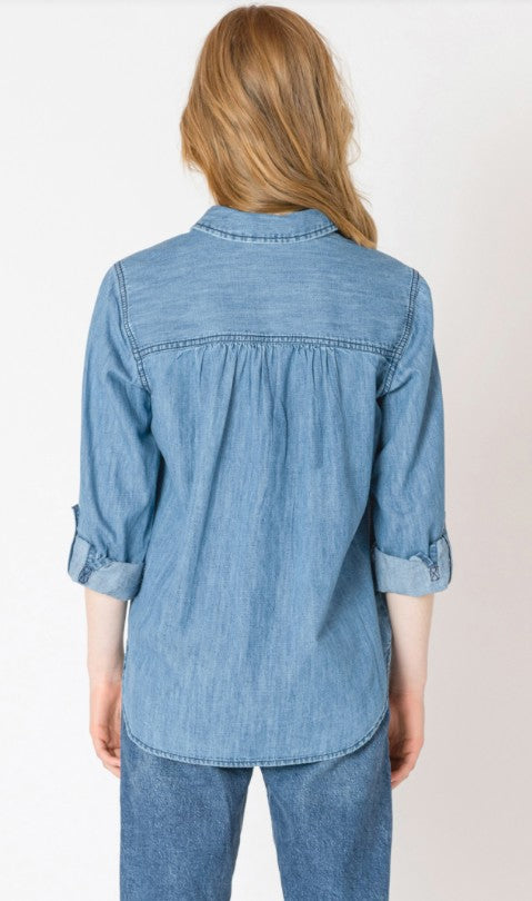 Debbie Washed Pocket Denim Shirt 2623508