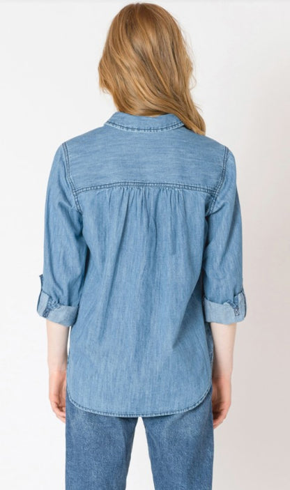 Debbie Washed Pocket Denim Shirt 2623508