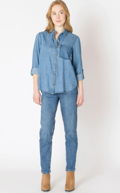Debbie Washed Pocket Denim Shirt 2623508