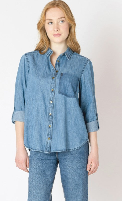 Debbie Washed Pocket Denim Shirt 2623508