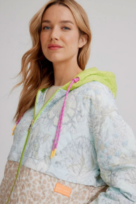 Diamond Quilted Jacket with Hood