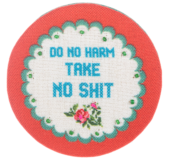 Embroidered Cheeky Chic Travel Compact Mirrors