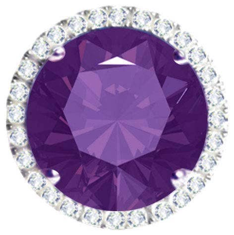 Swarovski CZ Pendant & Earrings Set: January