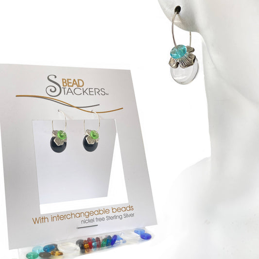 FLR32 - Earrings come with 10 interchangeable colours.