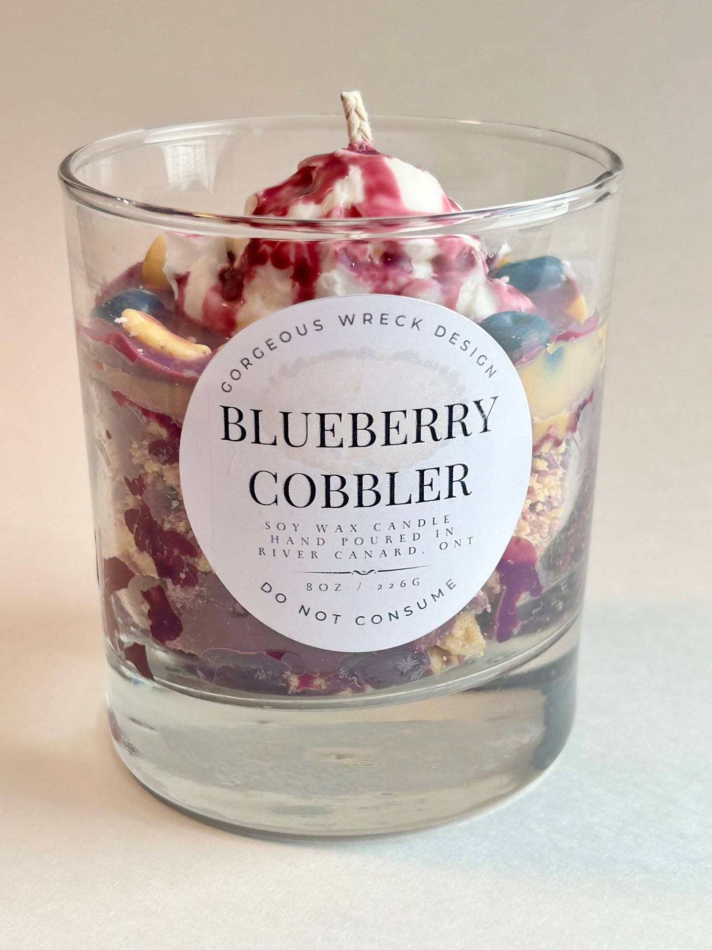 Blueberry Cobbler Dessert Candle 