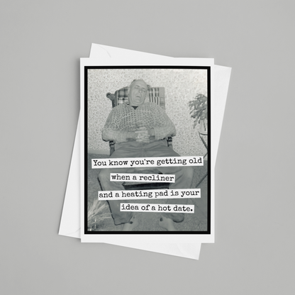 Raven's Rest Studio - Funny Birthday Card For Man. When A Recliner And A Heating
