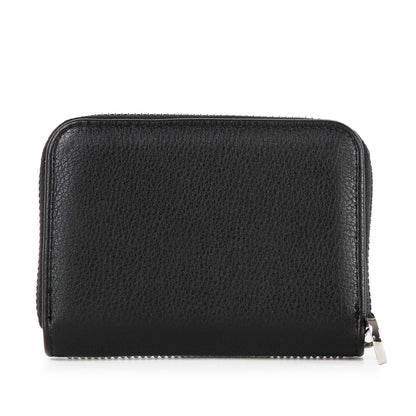 Handbag Express - Rhinestone Design Petite Zip Around Wallet