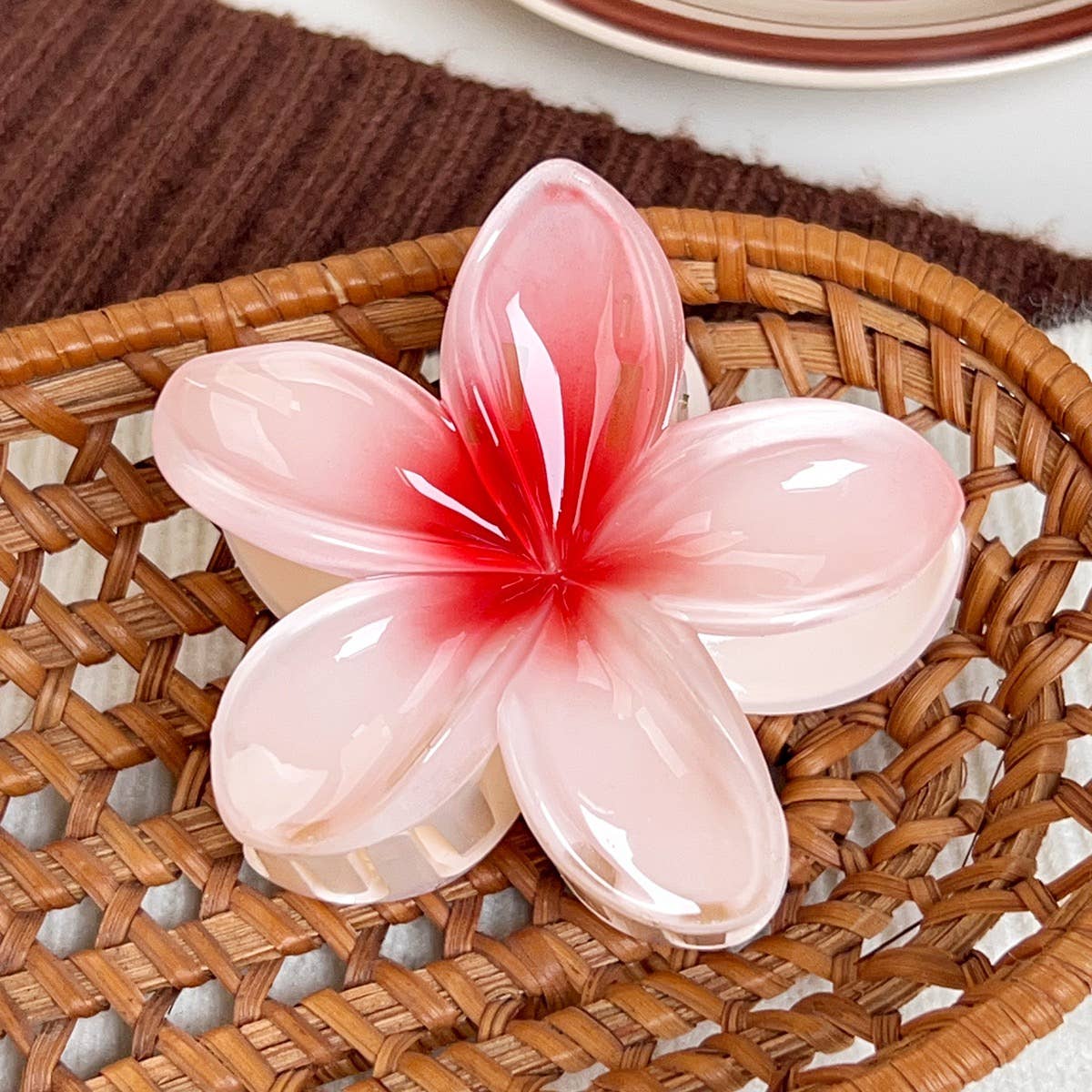 Plumeria hair clip