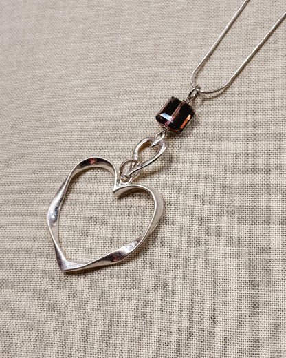 Crystal Large Heart Statement Pendant Necklace