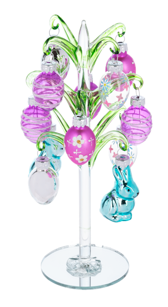 Handblown Glass Easter Egg Tree