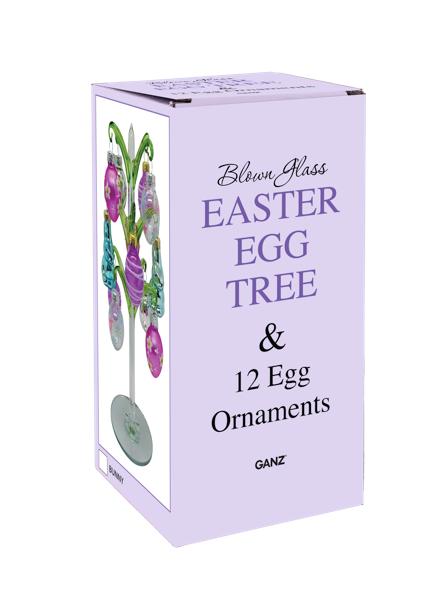 Handblown Glass Easter Egg Tree