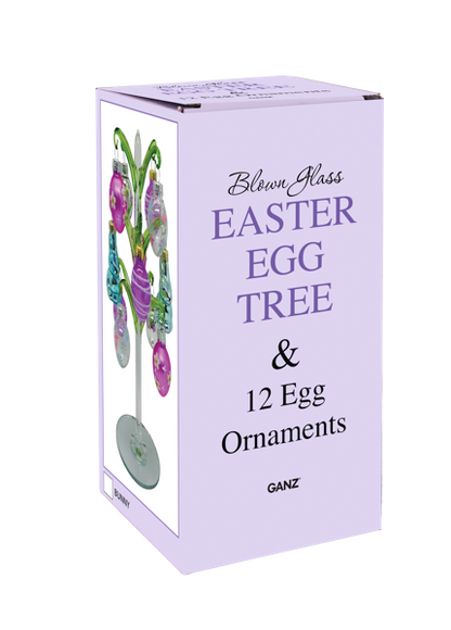 Handblown Glass Easter Egg Tree