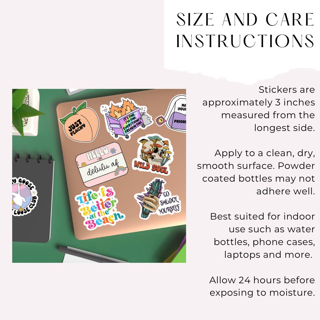 Sticky Moods - Don't Call If You Can Text Sticker Cute Phone Decal