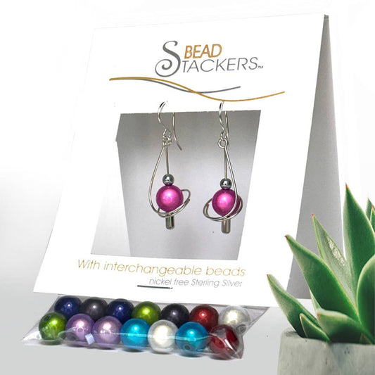 TB40 - Earrings come with 8 interchangeable colours. 