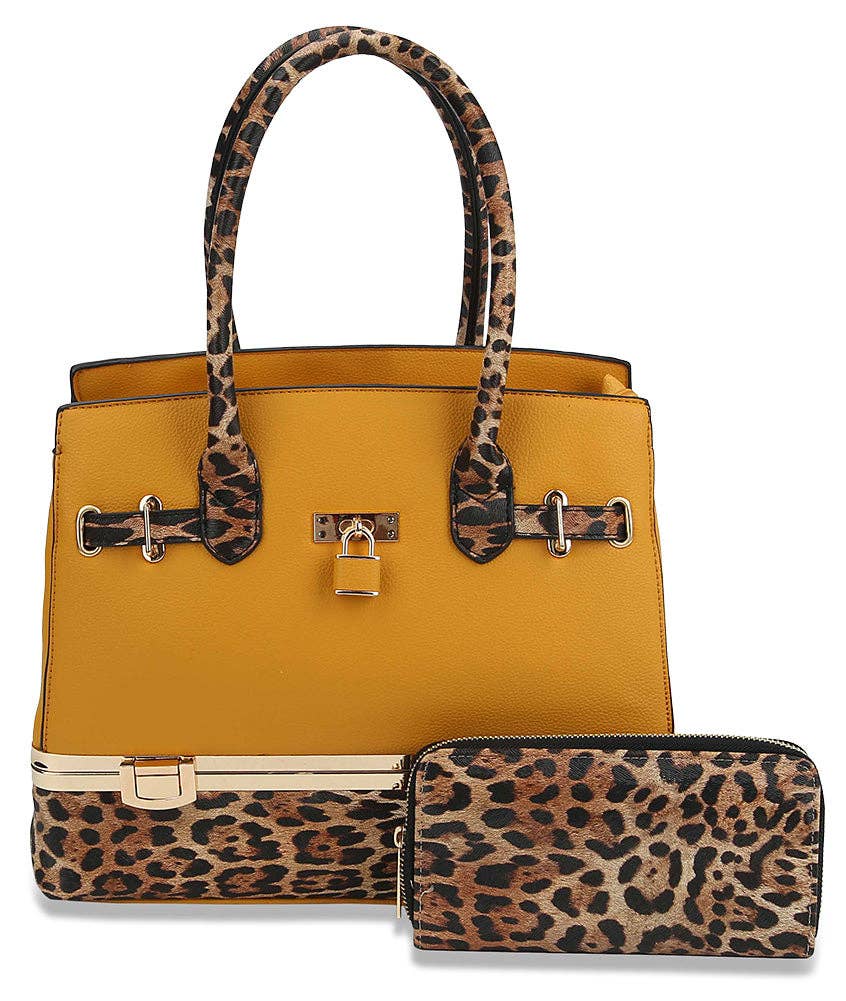 Handbag Express - Metal Frame Tote Handbag Set