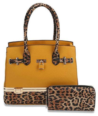 Handbag Express - Metal Frame Tote Handbag Set