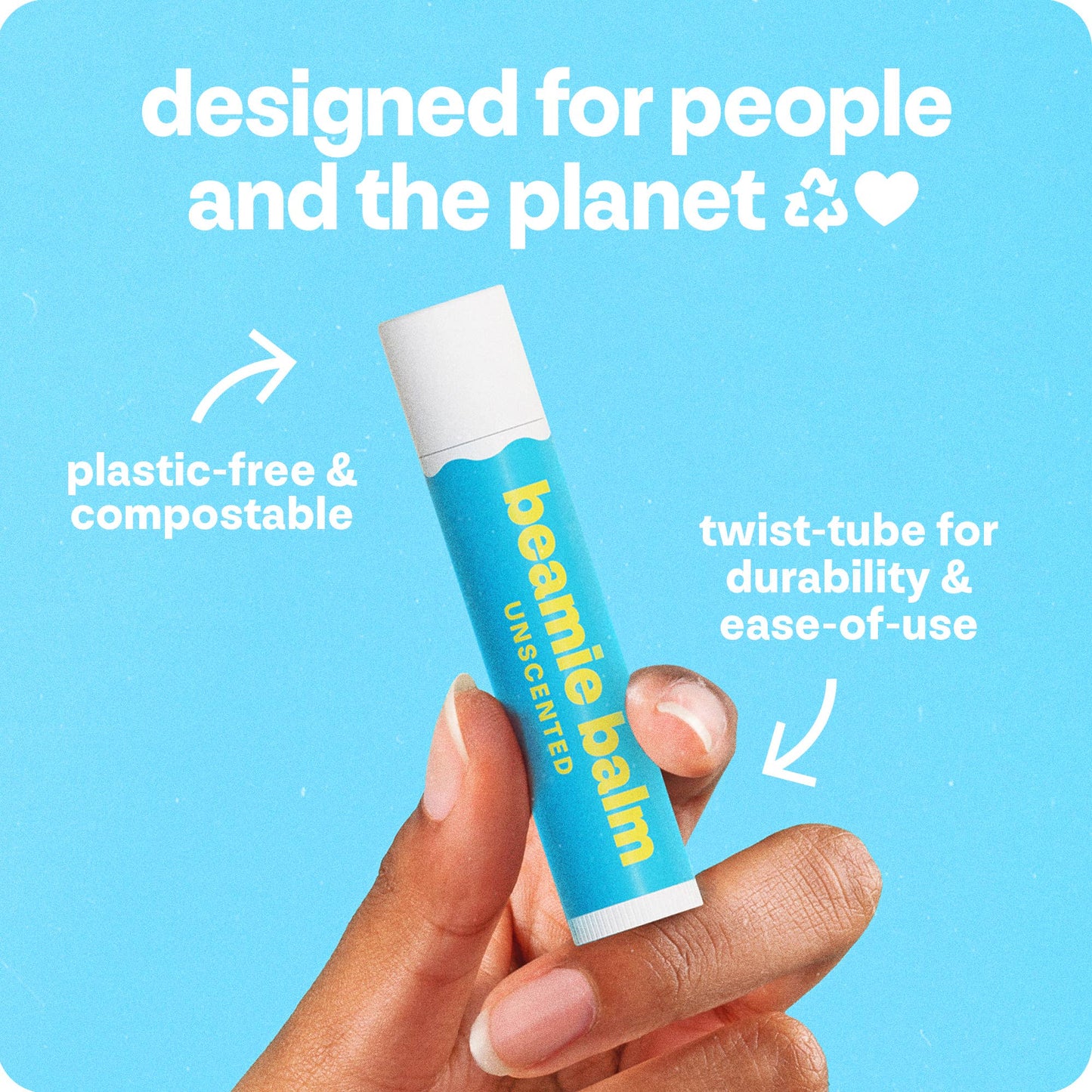Beamie - Vegan Lip Balm, Unscented