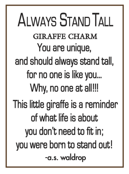 Always Stand Tall Charm