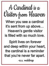 Load image into Gallery viewer, A Cardinal Is A Visitor From Heaven Charms
