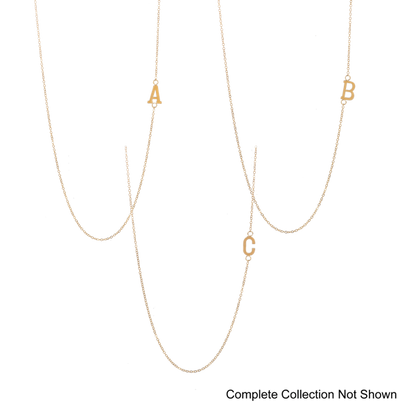 Gold Plated Dainty Monogram Necklace