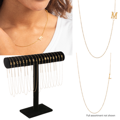Gold Plated Dainty Monogram Necklace
