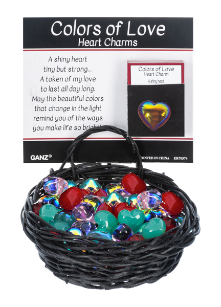Colours of Love Heart Charm