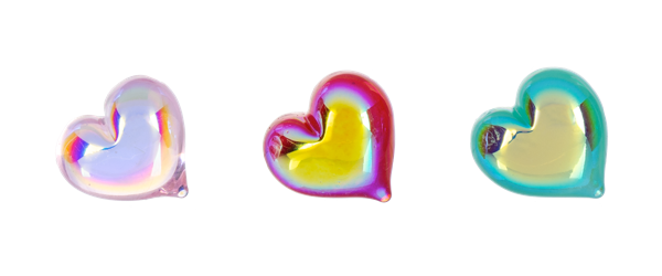Colours of Love Heart Charm