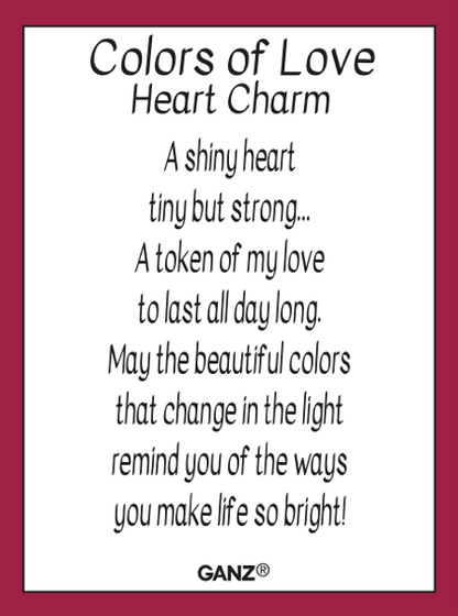 Colours of Love Heart Charm
