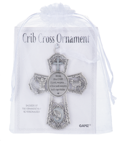 Crib Cross Ornament - White