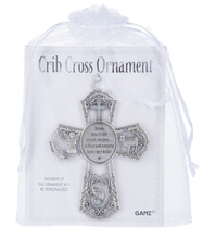 Load image into Gallery viewer, Crib Cross Ornament - White
