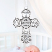 Load image into Gallery viewer, Crib Cross Ornament - White
