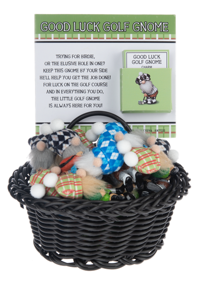 Good Luck Golf Gnome Charm