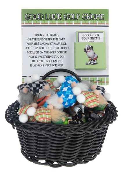 Good Luck Golf Gnome Charm